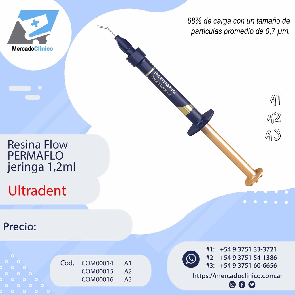 Resina Flow PERMAFLO jeringa 1,2ml - Ultradent
