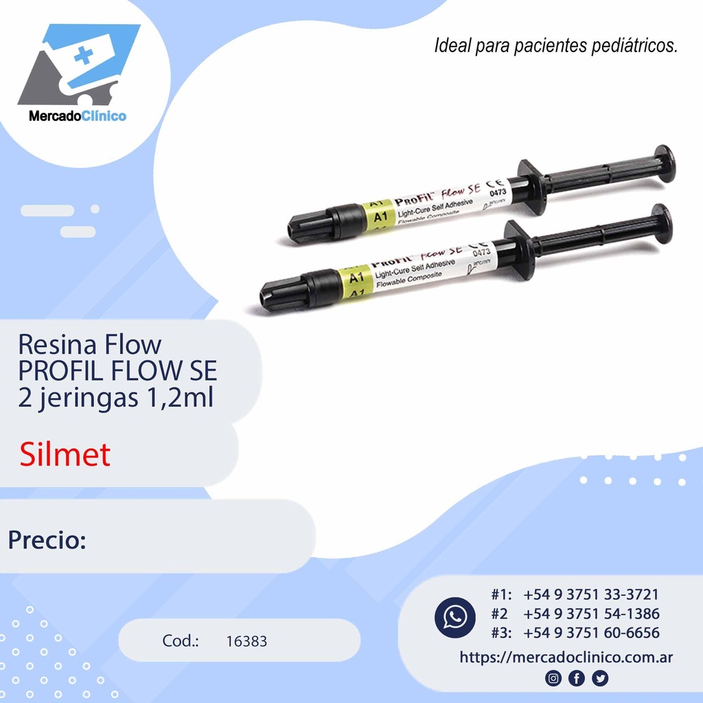 Resina Flow PROFIL FLOW SE - 2 jeringas 1,2ml - Silmet