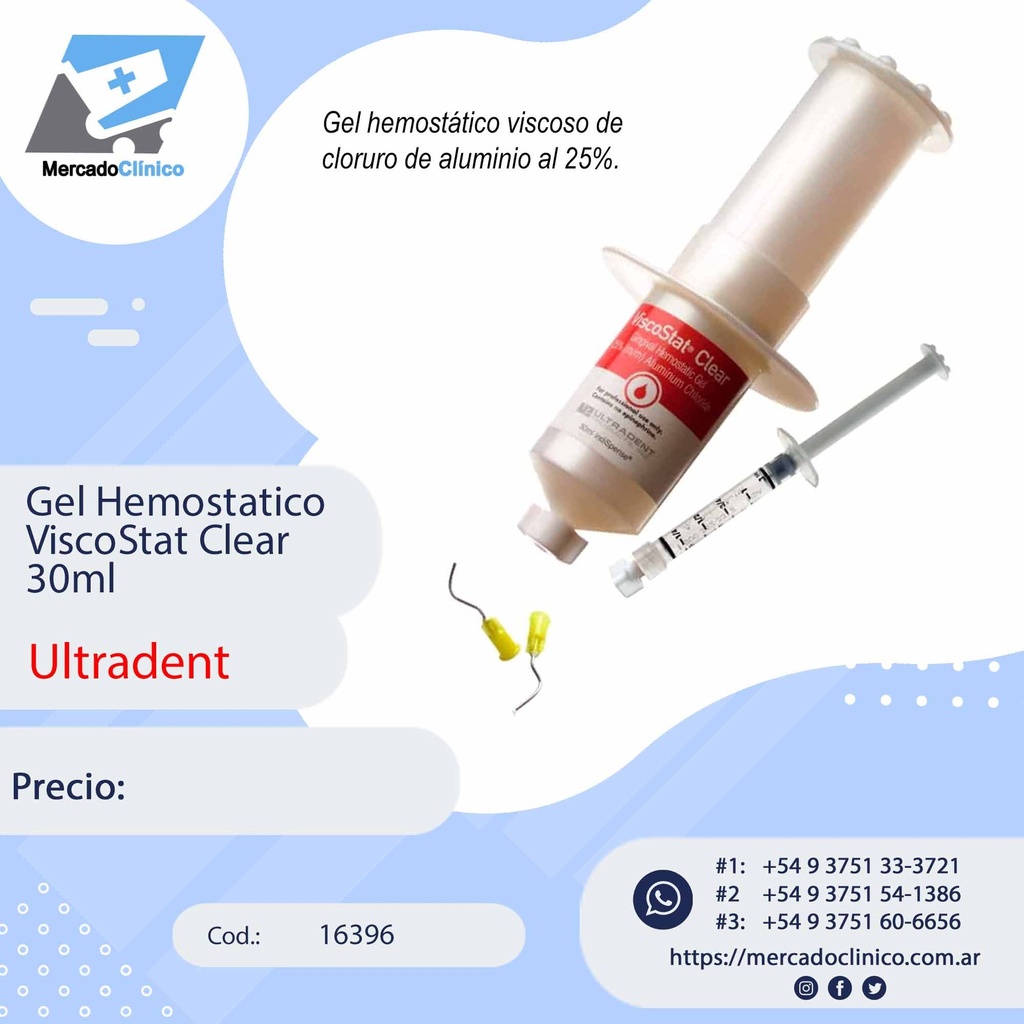 Gel Hemostatico ViscoStat Clear 30ml - Ultradent