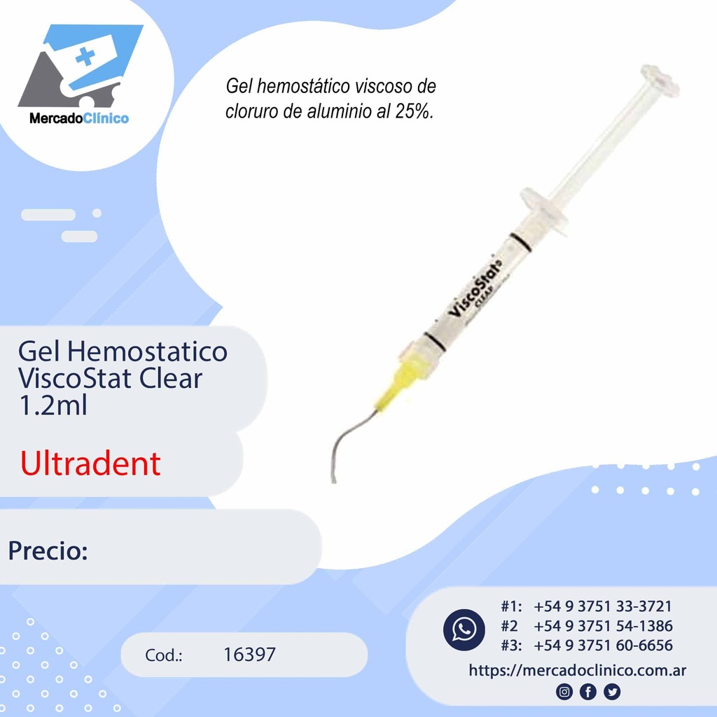 Gel Hemostatico ViscoStat Clear 1.2ml - Ultradent