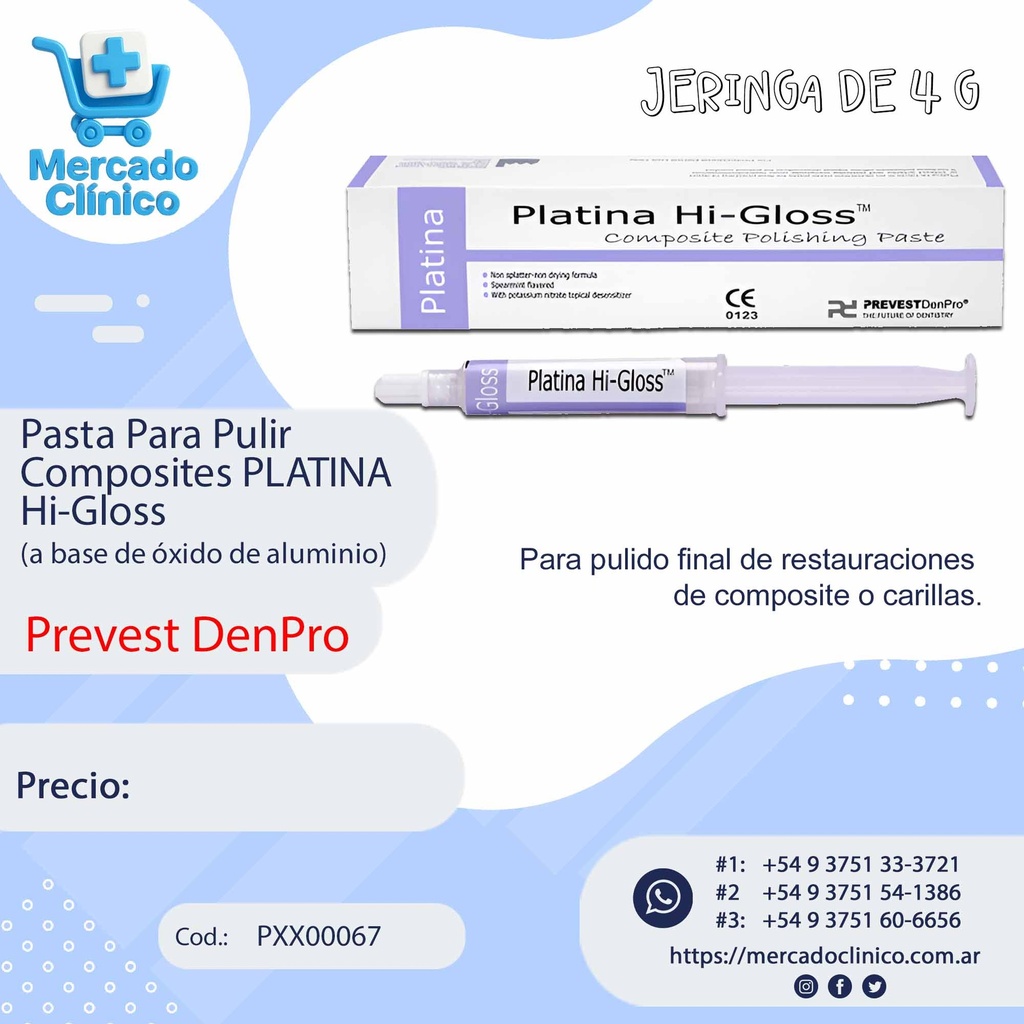 Pasta Para Pulir Composites Hi-Gloss (óxido de aluminio) - PREVEST