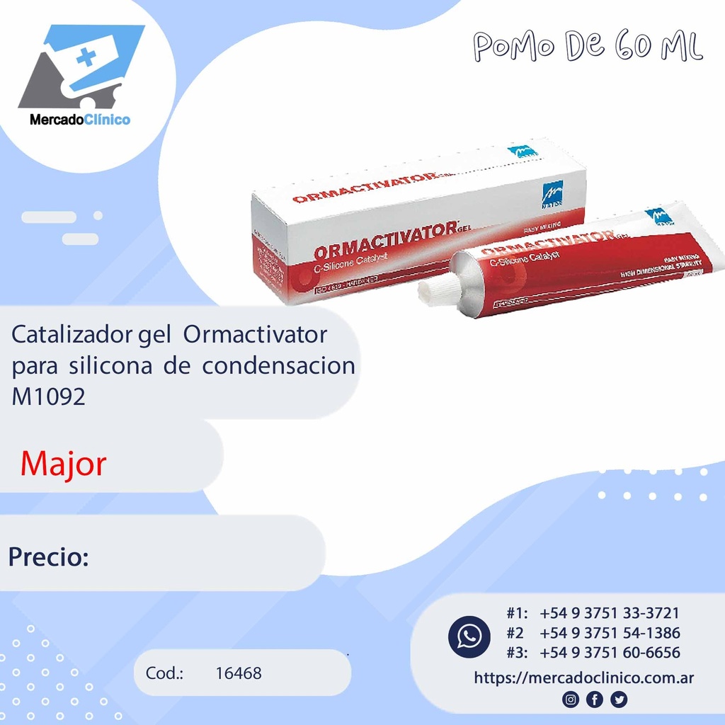 Catalizador gel  Ormactivator  para  silicona  de  condensacion M1092 - Major