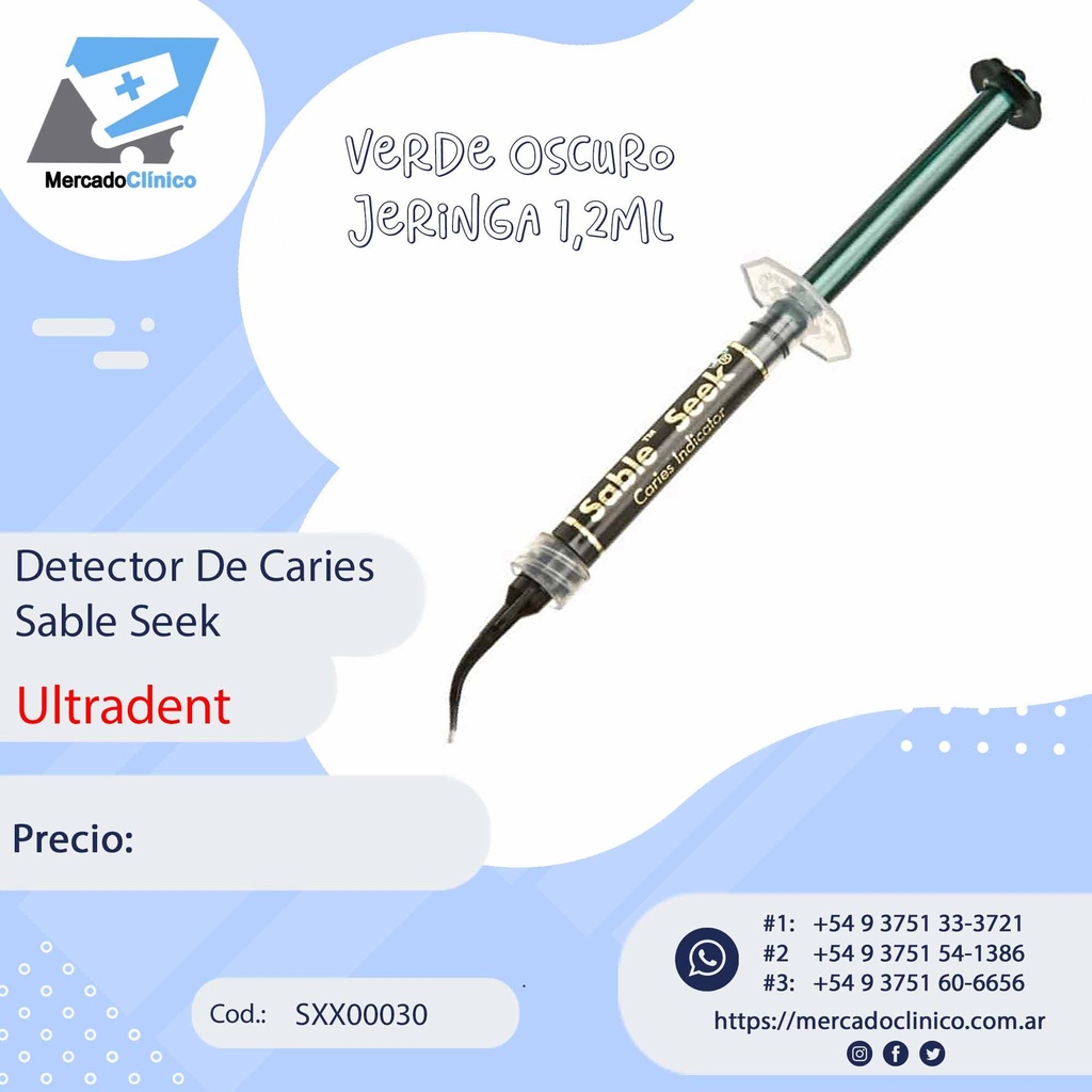  Detector / revelador / evidenciador de Caries Sable Seek - Ultradent