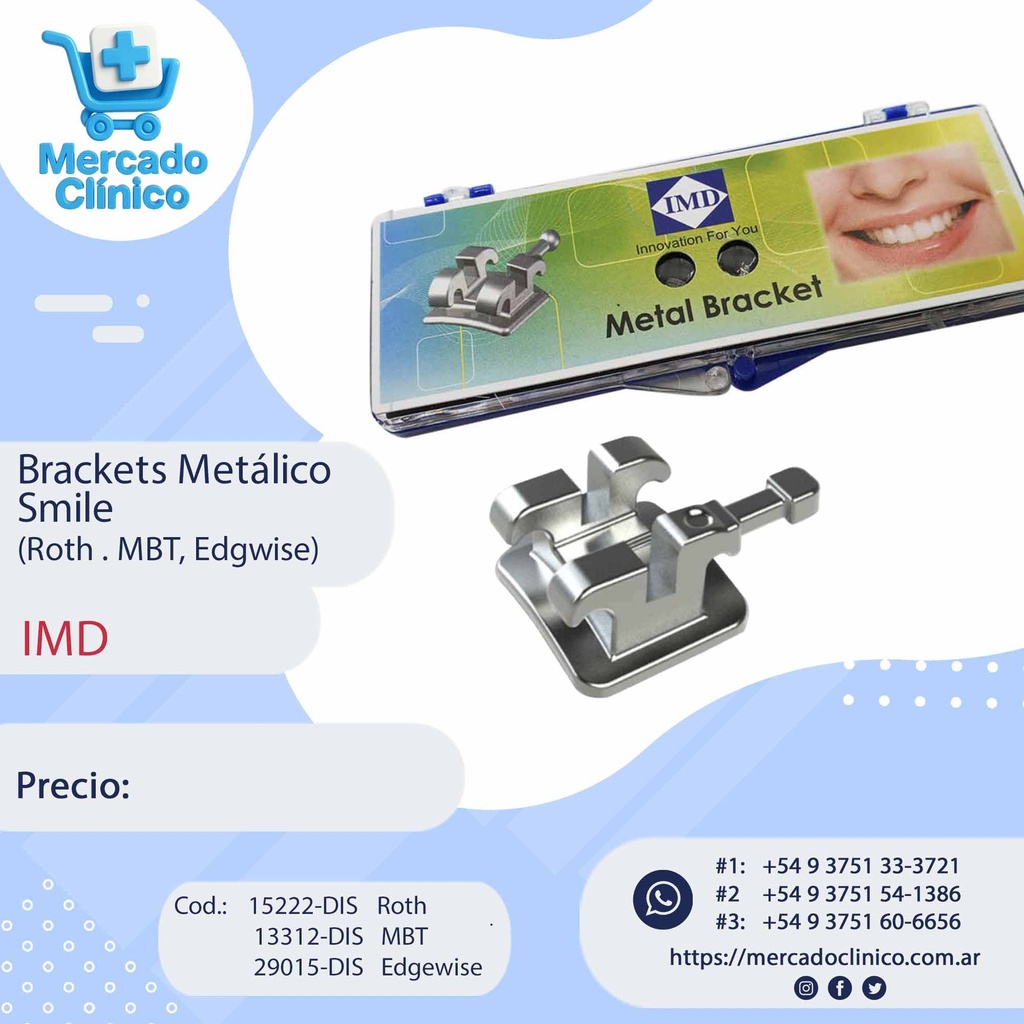 Brackets metálico SMILE - caso - IMD