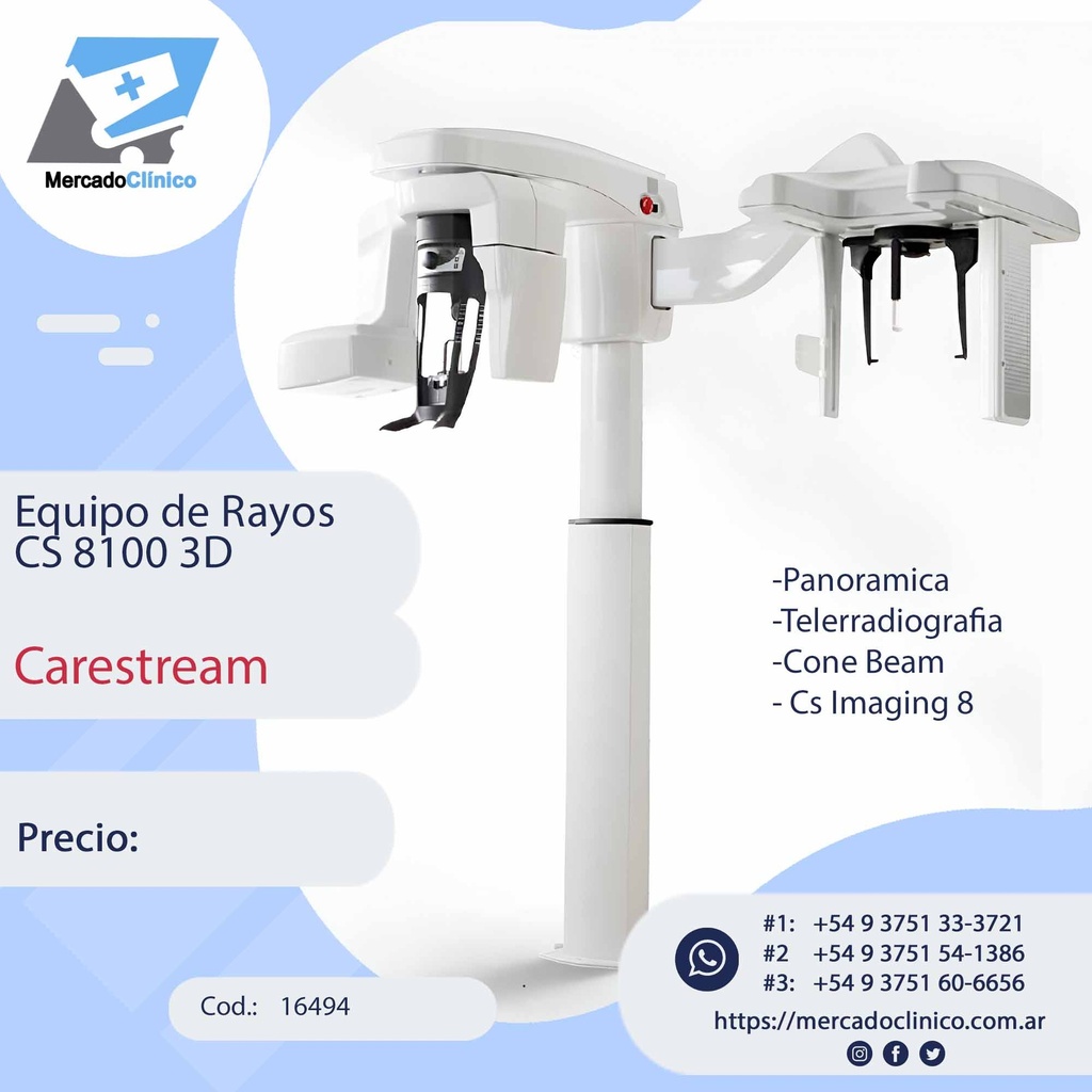 Equipo de rayos CS 8200 3D - Carestream