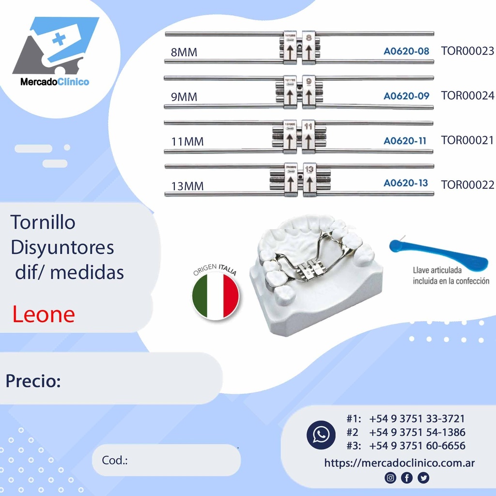 Tornillos Expansor / Disyuntor - Tip Hyrax - Leone