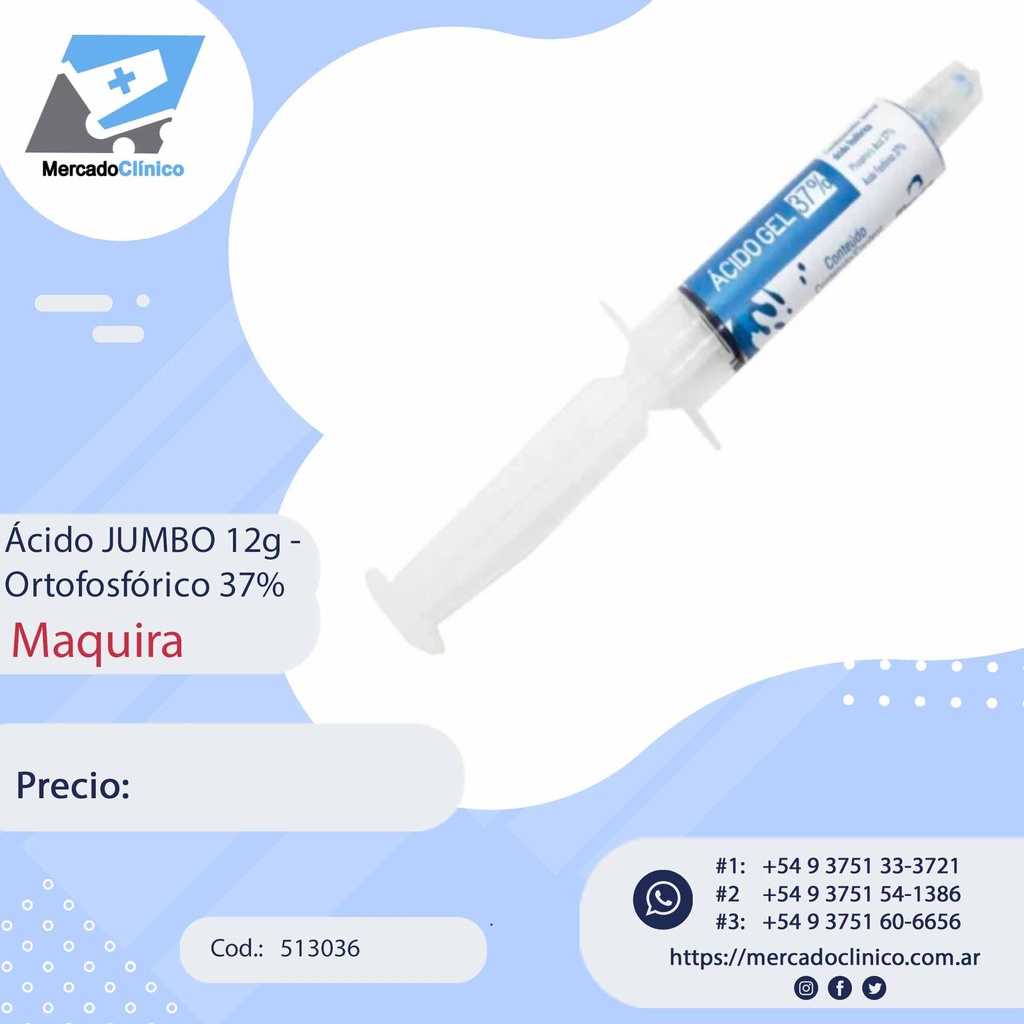 Acido grabador- Jumbo -1 unidad c/12 gramos - MAQUIRA
