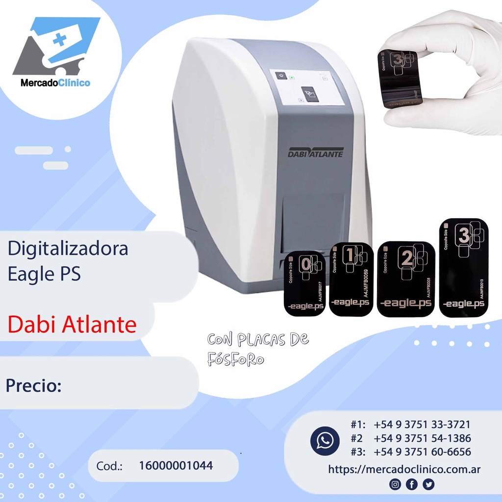 Digitalizadora de placas rx - agle PS - Dabi Atlante