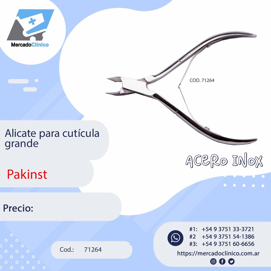 Alicate para cutícula grande - Pakinst