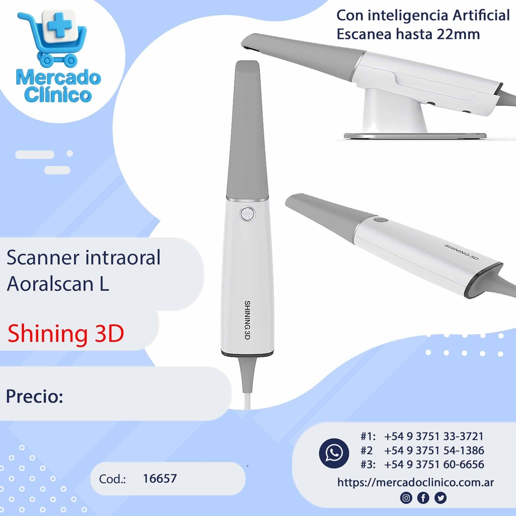 Scanner intraoral Aoralscan L -Shining 3D