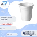 Vasos  Descartables 110cc X 100 Unidades