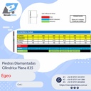 Piedras Diamantadas Cilíndrica plana 835 - Egeo /  Smdent