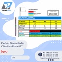 Piedras Diamantadas Cilíndrica plana 837 - X 5 UNIDADES - Egeo /  Smdent