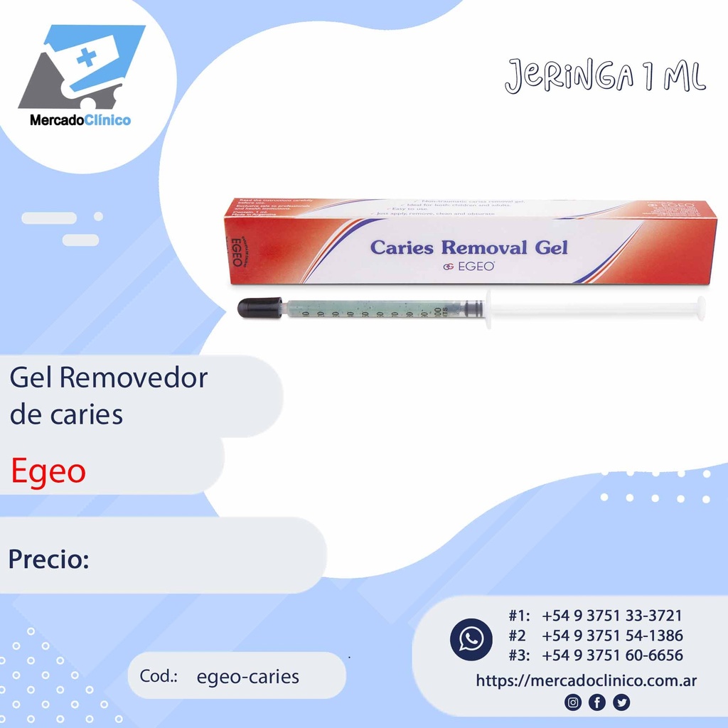 Gel removedor de caries - Egeo