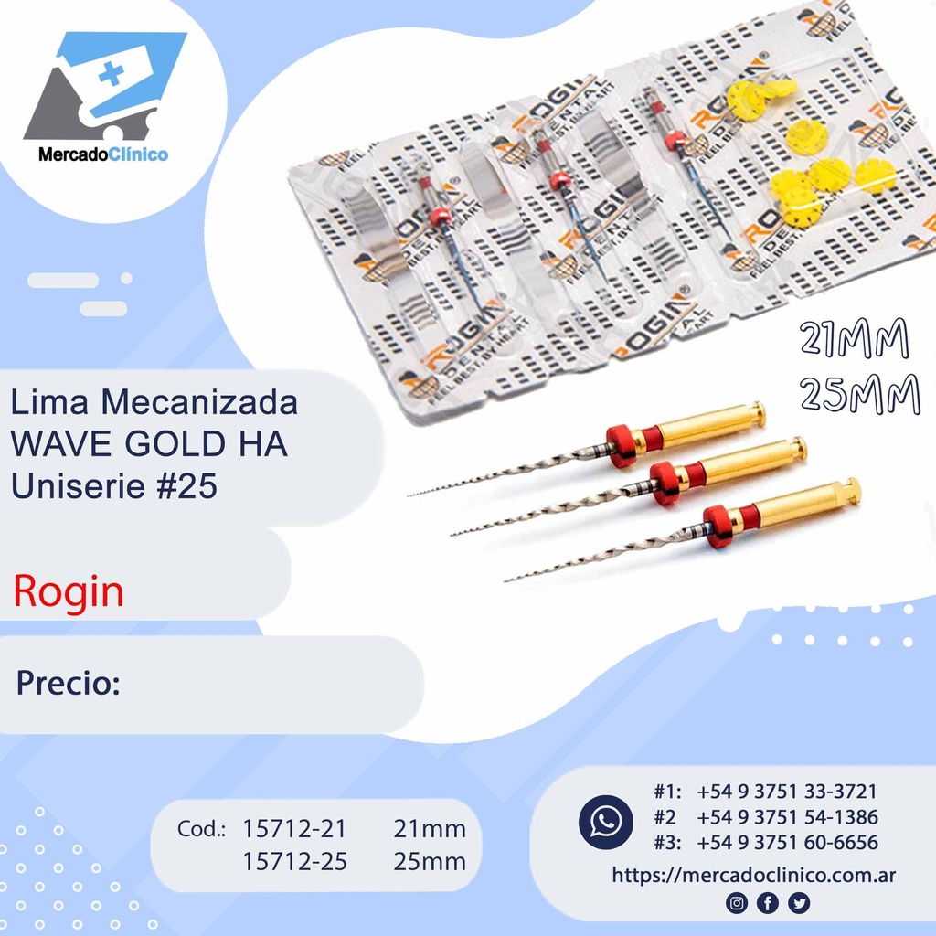 Lima Mecanizada WAVE GOLD HA, x 3 - Uniserie #25 - ROGIN