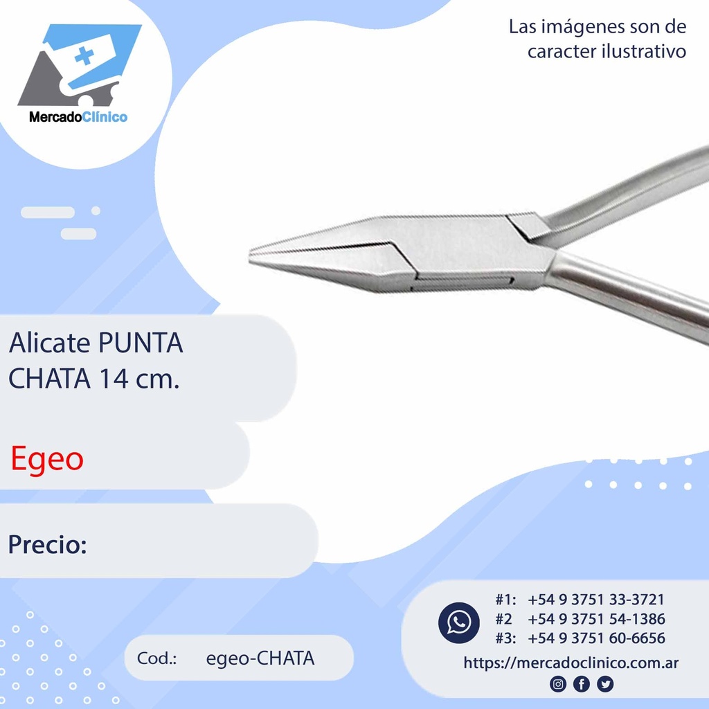 Alicate Punta Chata 14 cm - Egeo
