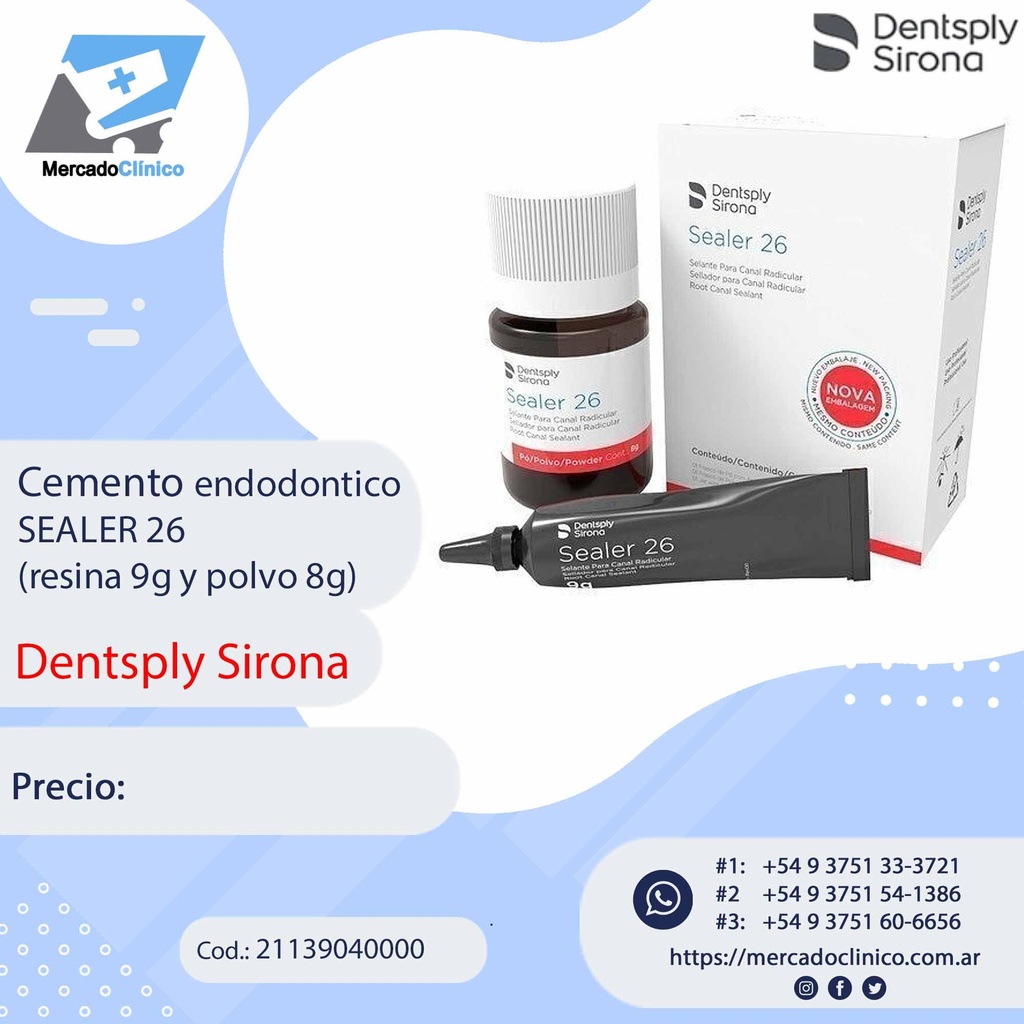 Cemento endodóntico - sealer 26 Denstply Sirona