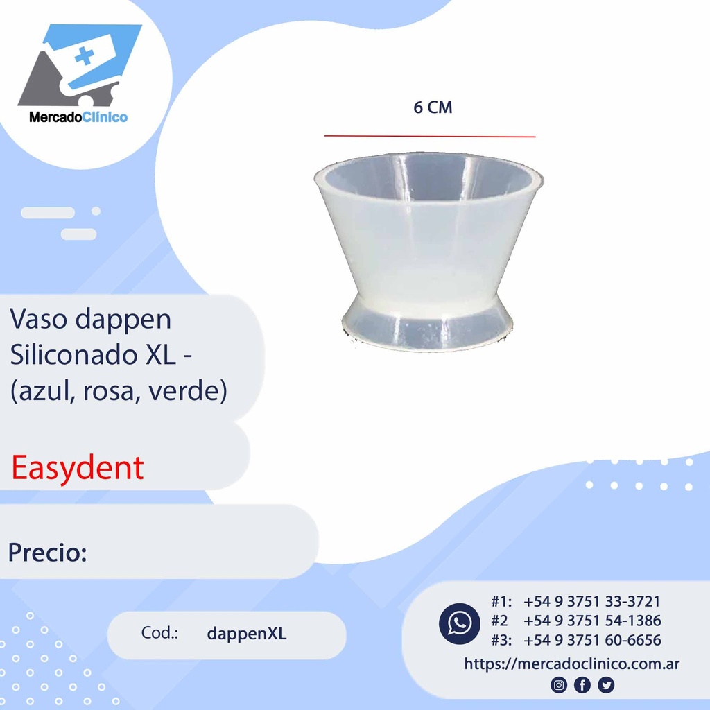 Vaso dappen  Siliconado XL - Easydent
