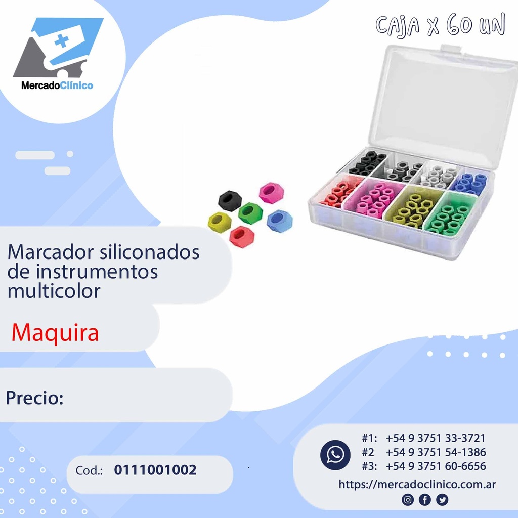 Marcador siliconados de instrumentos - Multicolor - Maquira