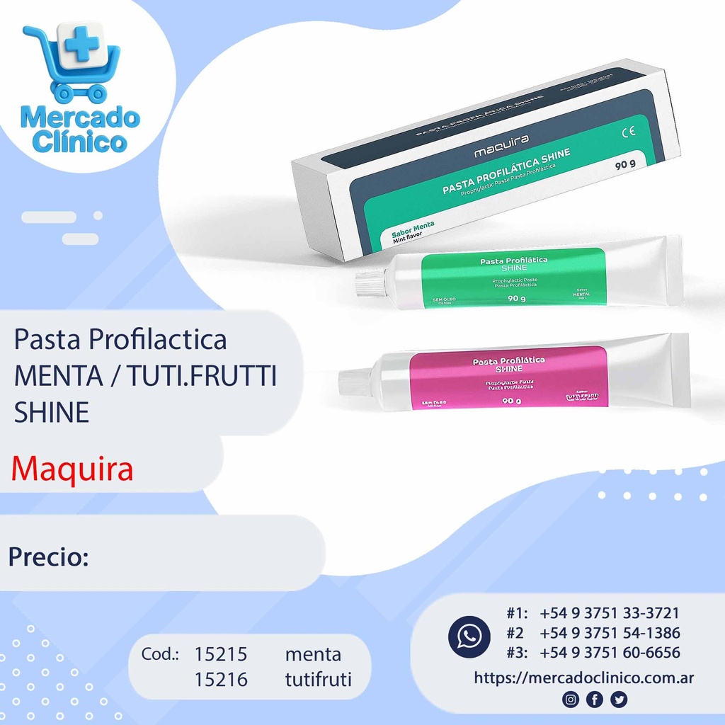 Pasta profiláctica - SHINE 90g - Maquira