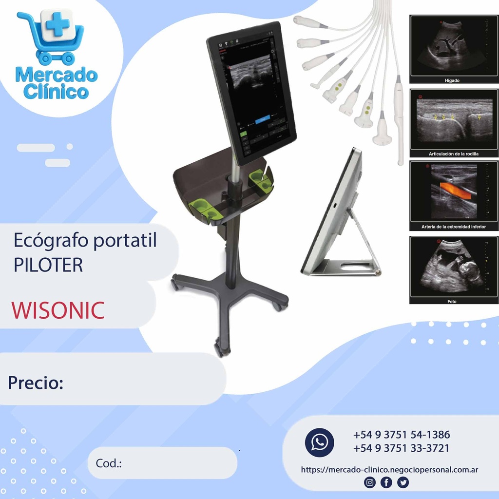 Ecógrafo Piloter - Portatil -  Wisonic