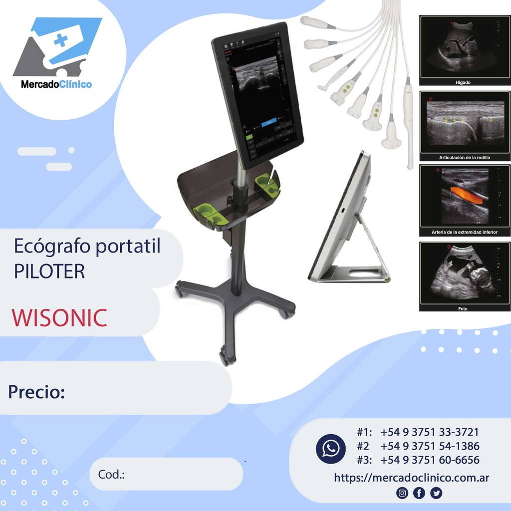 Ecógrafo Piloter - Portatil -  Wisonic