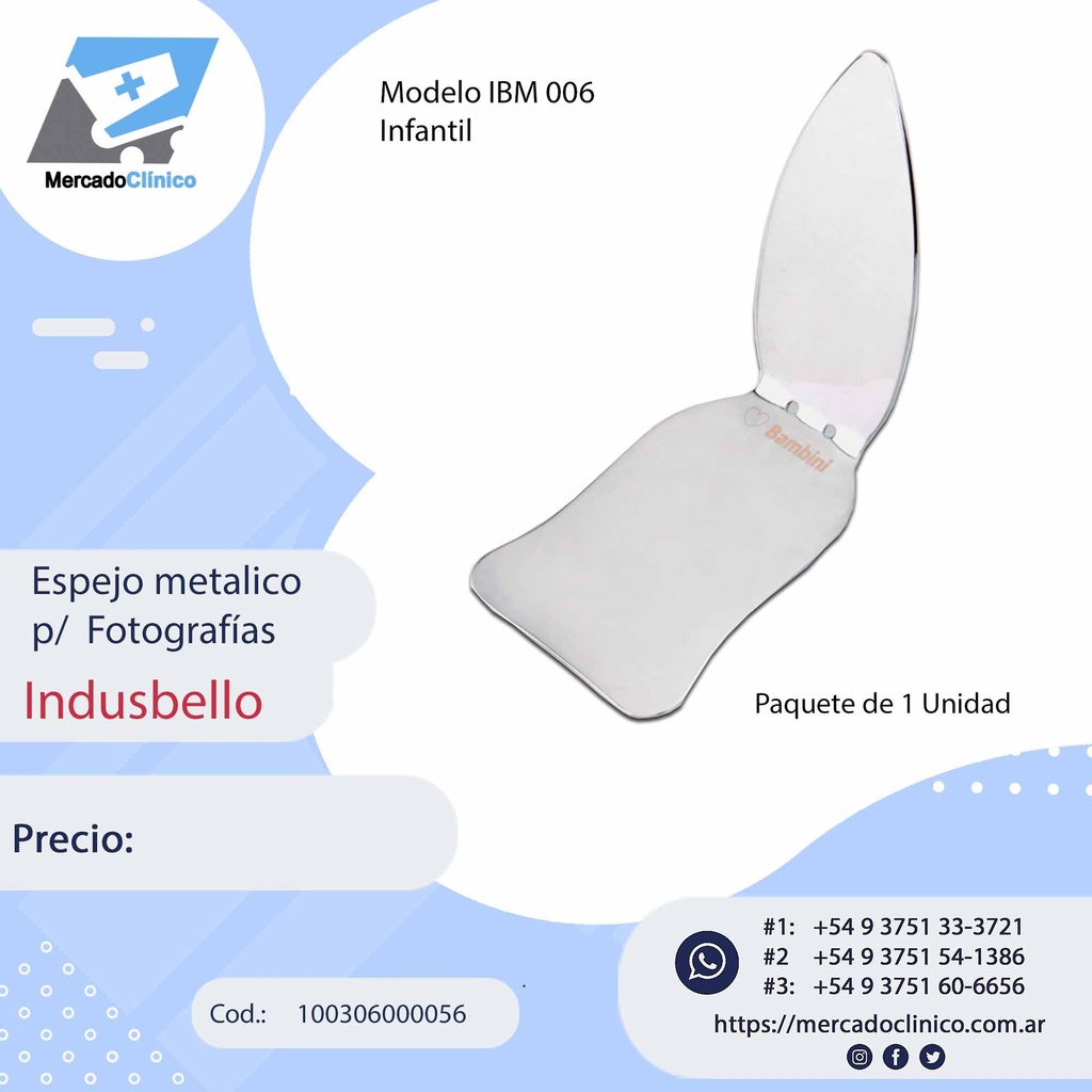 Espejo Metálico para Fotografías Infantil - Indusbello