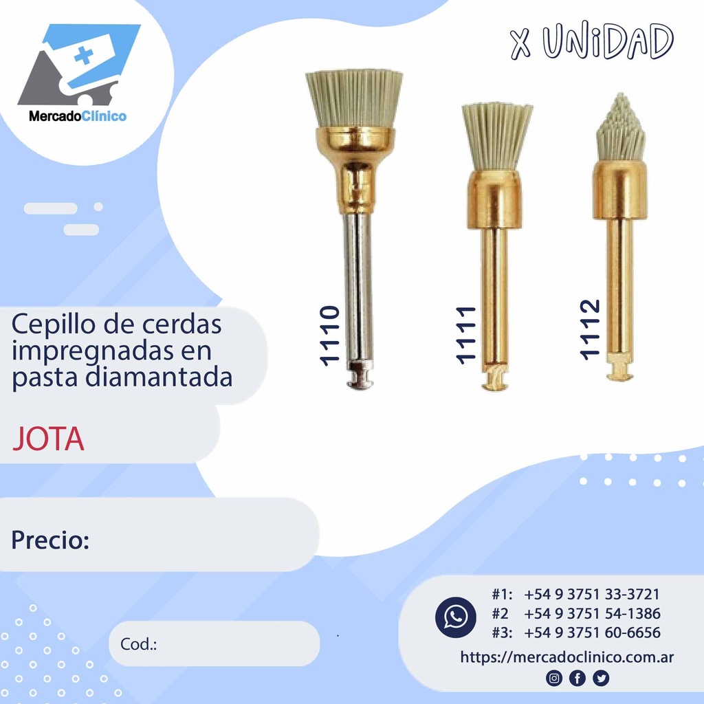 Cepillo de cerdas impregnadas en pasta diamantada - Jota