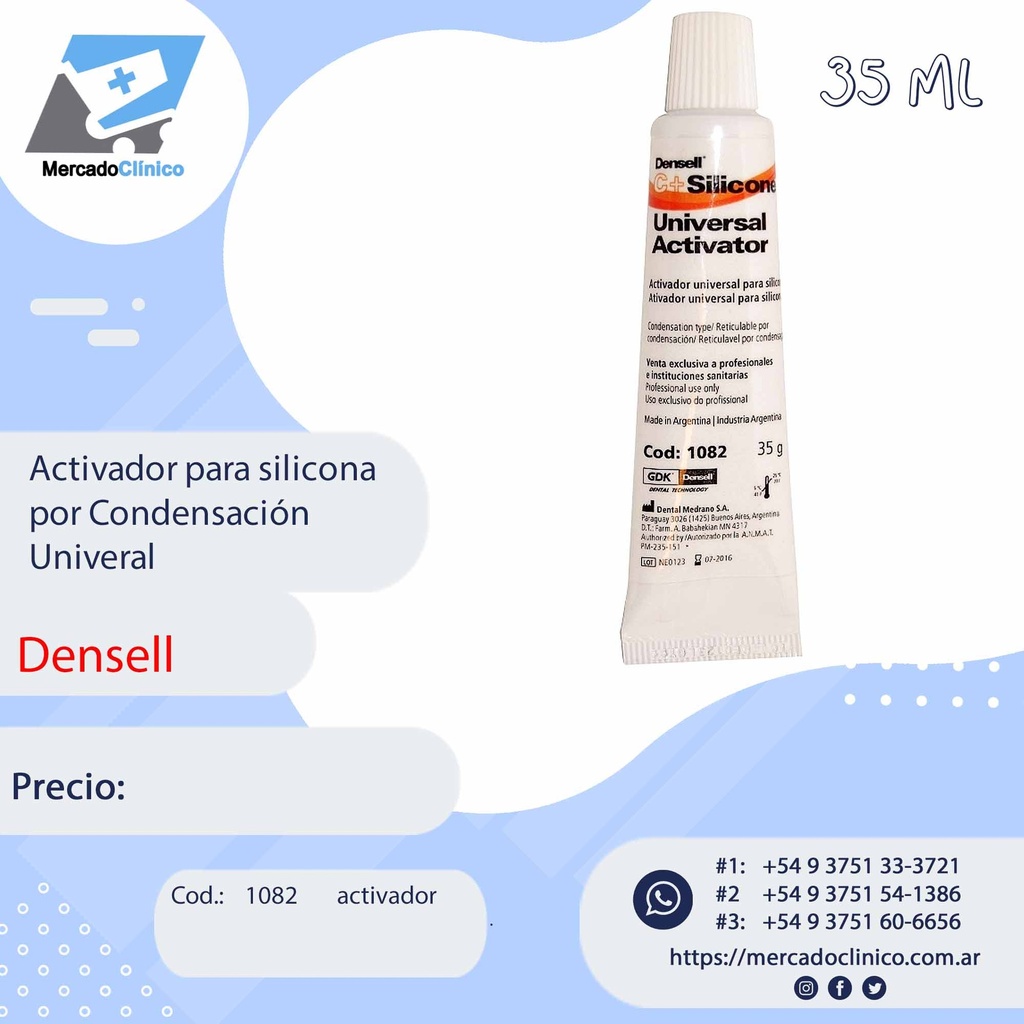 Activador para silicona por condensación Universal - Densell