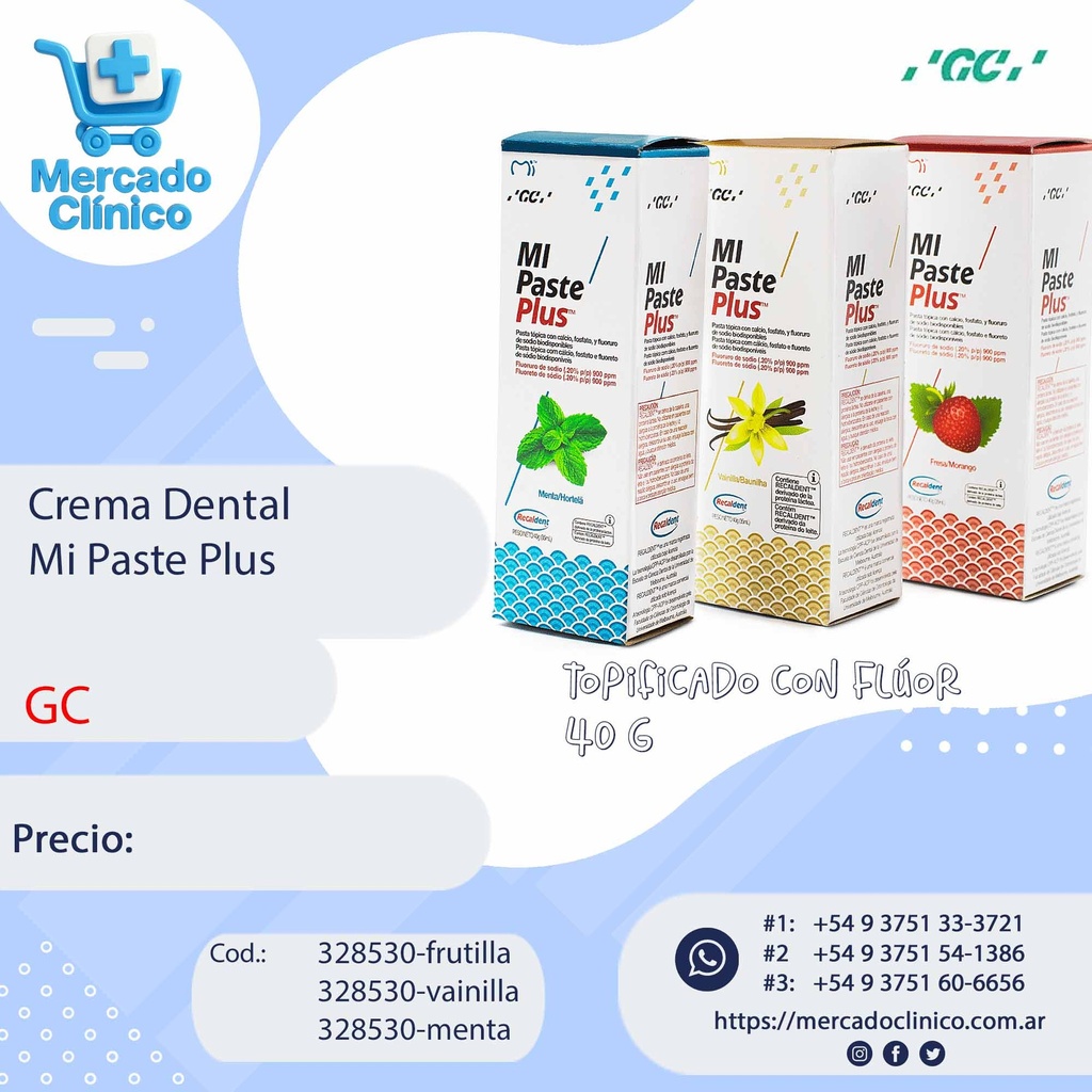 Pasta / Crema dental - Mi Paste Plus - fuji GC