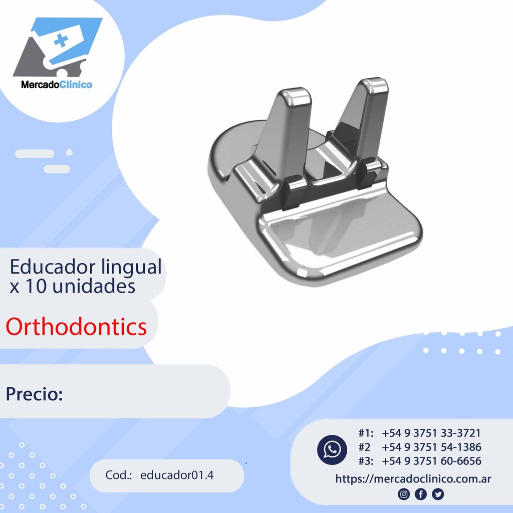 Educador Lingual  x 10 unidades - Orthodontics