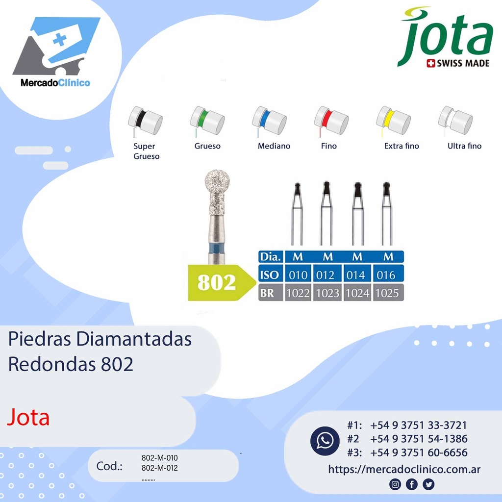 Piedras diamantadas- redondas 802 - x unidad- Jota