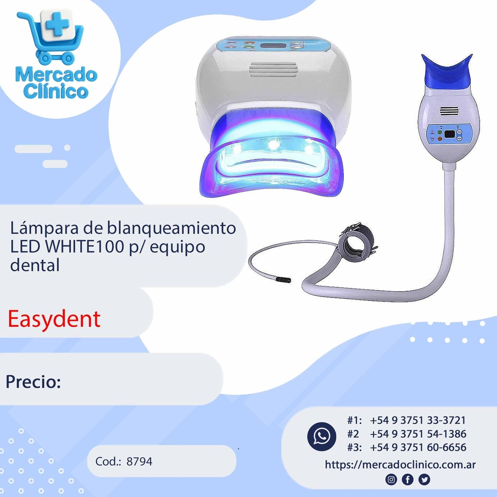 Lámpara Blanqueamiento LED WHITE100 para equipo dental - Easydent