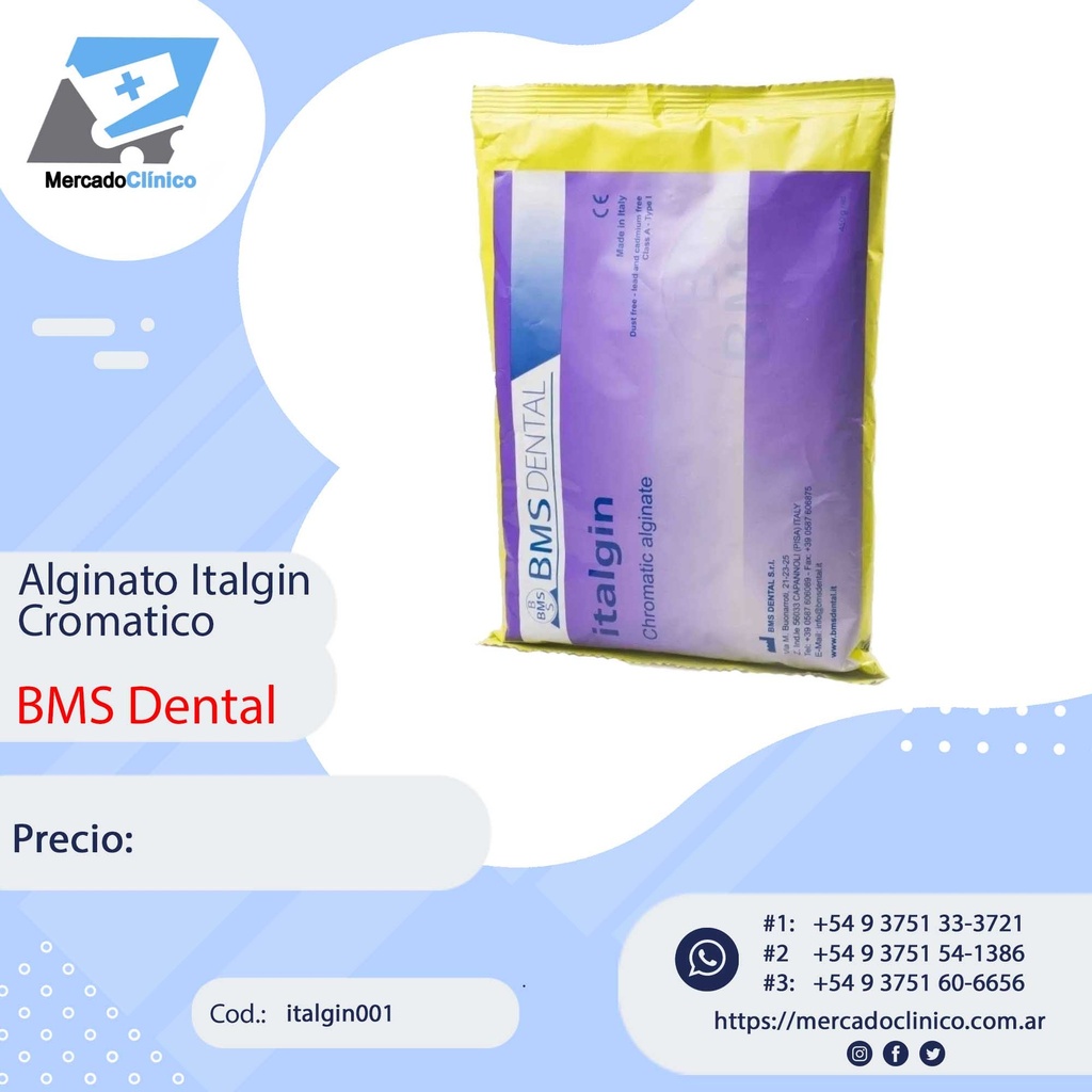 Alginato Cromatico Italgin - BMS DENTAL