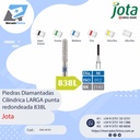 Piedras diamantadas- cilíndrica corta punta redondeada LARGA 838L - x unidad - Jota