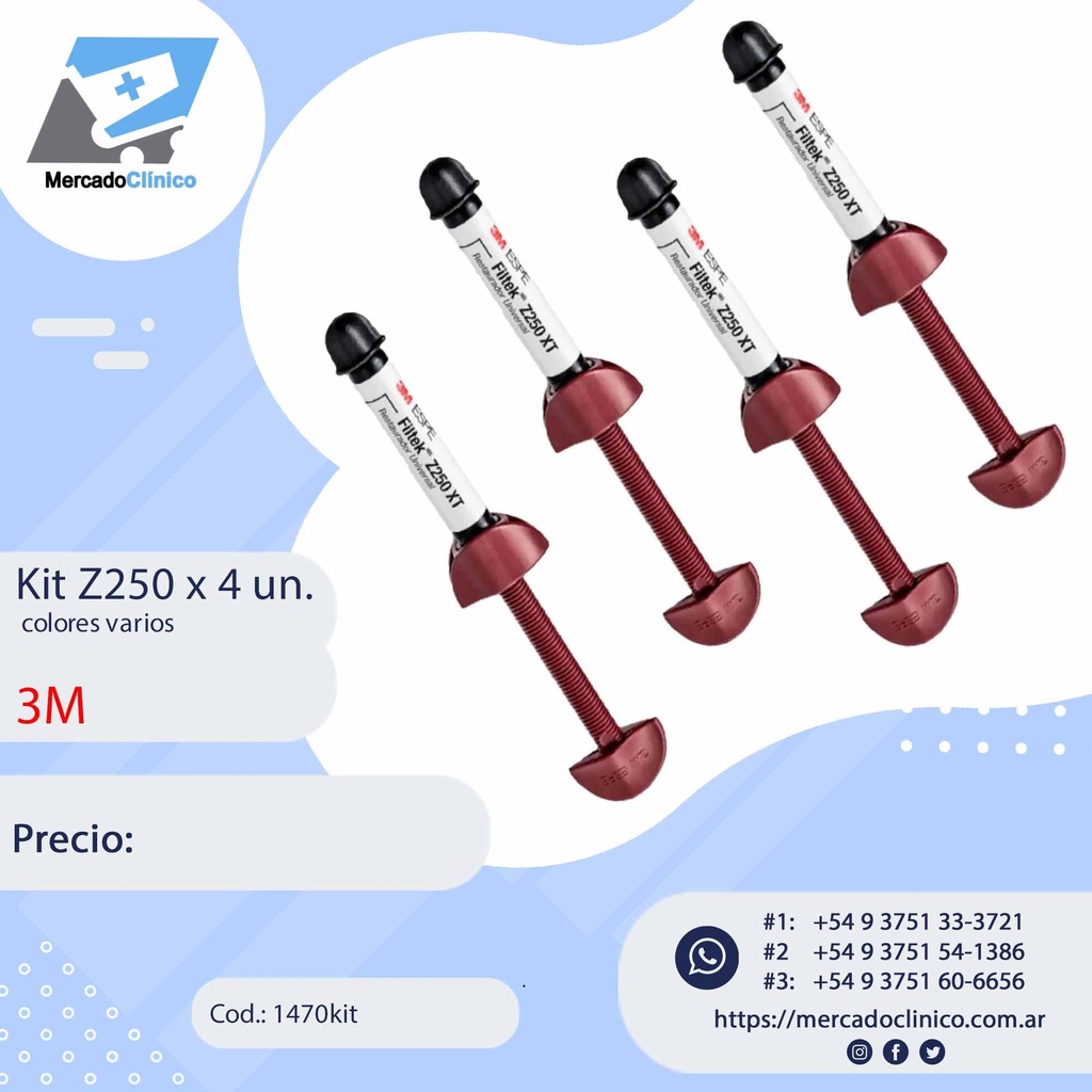 Kit 4 resinas composite Z250 - 3M