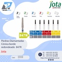 Piedras diamantadas- Cónica BORDE redondeada  847R - x unidad - Jota