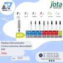 Piedras diamantadas- Cónica extremo abovedado  849 - x unidad - Jota