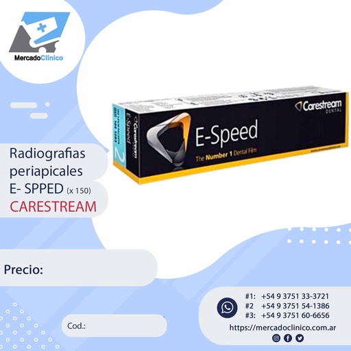 Películas Radiografías E - speed - Carestream