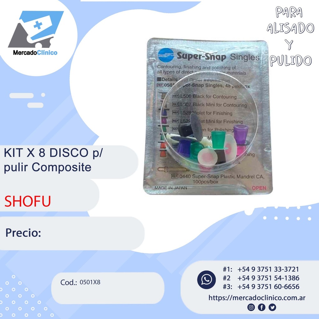 Kit discos shofu p/ pulir Composite - SHOFU