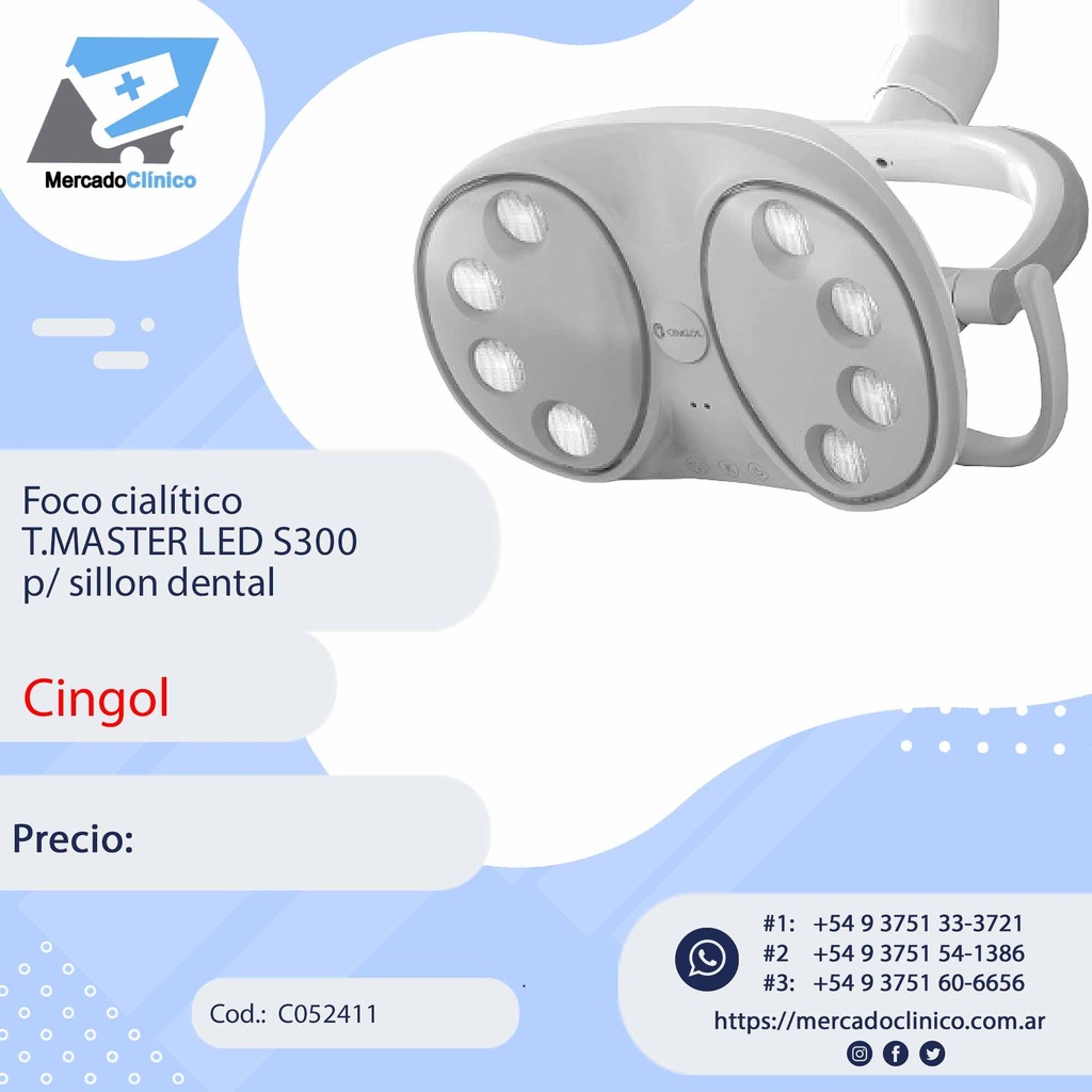Foco cialítico T.MASTER LED S300​ p/ sillón dental - Cingol