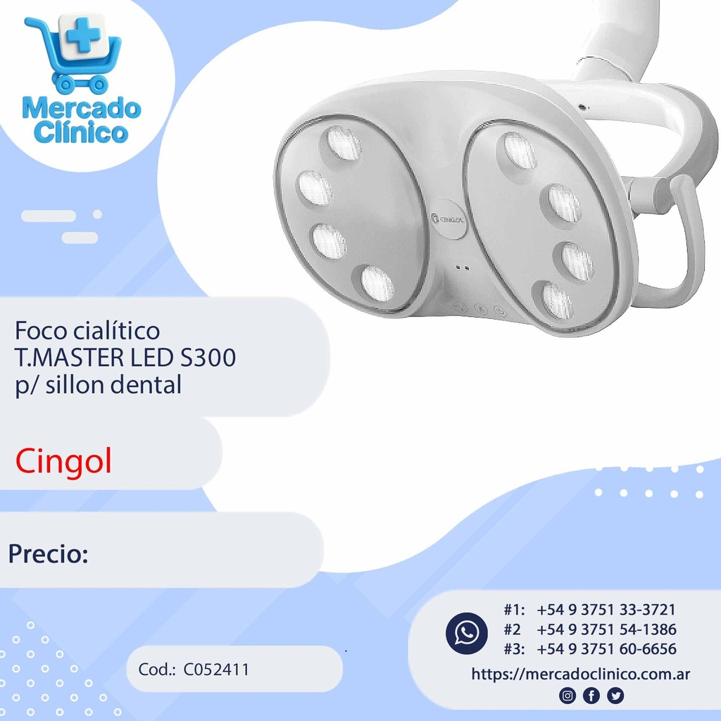 Foco cialítico T.MASTER LED S300​ p/ sillón dental - Cingol