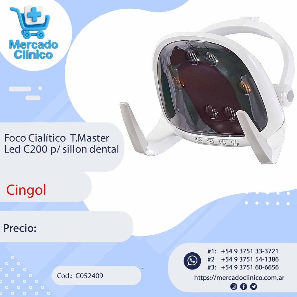 Foco Cialítico  T.Master - Led C200 p/ sillon dental - Cingol