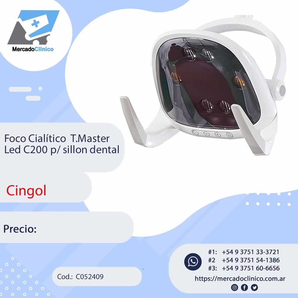 Foco Cialítico  T.Master - Led C200 p/ sillon dental - Cingol