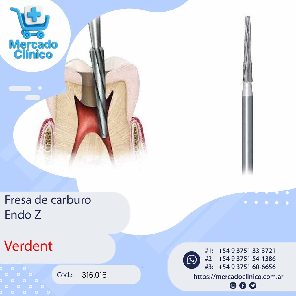 Fresa de carburo Endo Z - VERDENT