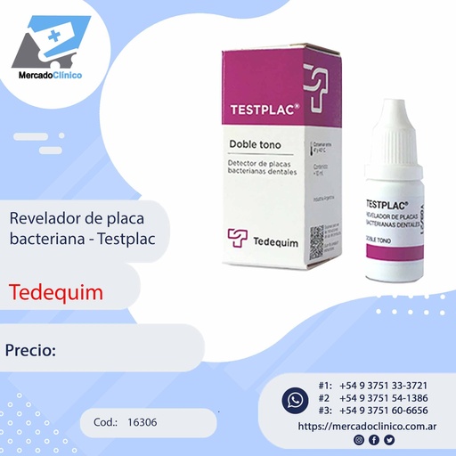 [16306] Detector / Revelador de placa bacteriana - Testplac - Tedequim