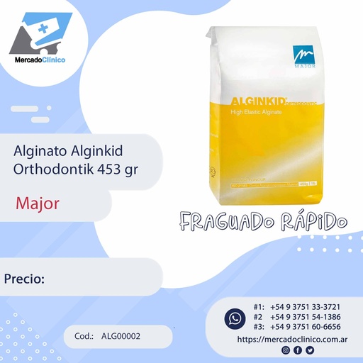 [ALG00002] Alginato Alginkid Orthodontik 453gr -  Major