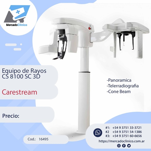 [16495] Equipo de rayos CS 8100 SC 3D - PANO / TELE / TOMO - CARESTREAM