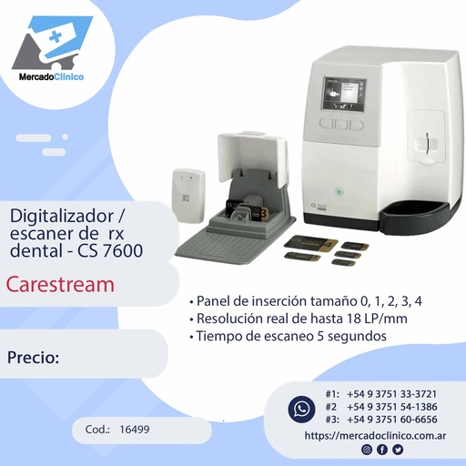 [16499] Digitalizador / escaner de rx dental - CS 7600 - CARESTREAM