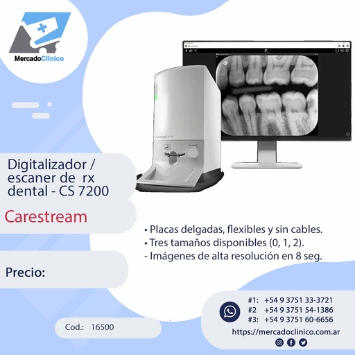 [16500] Digitalizador / escaner de  rx dental - CS 7200 - Carestream